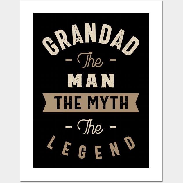 Grandad The Myth Wall Art by cidolopez